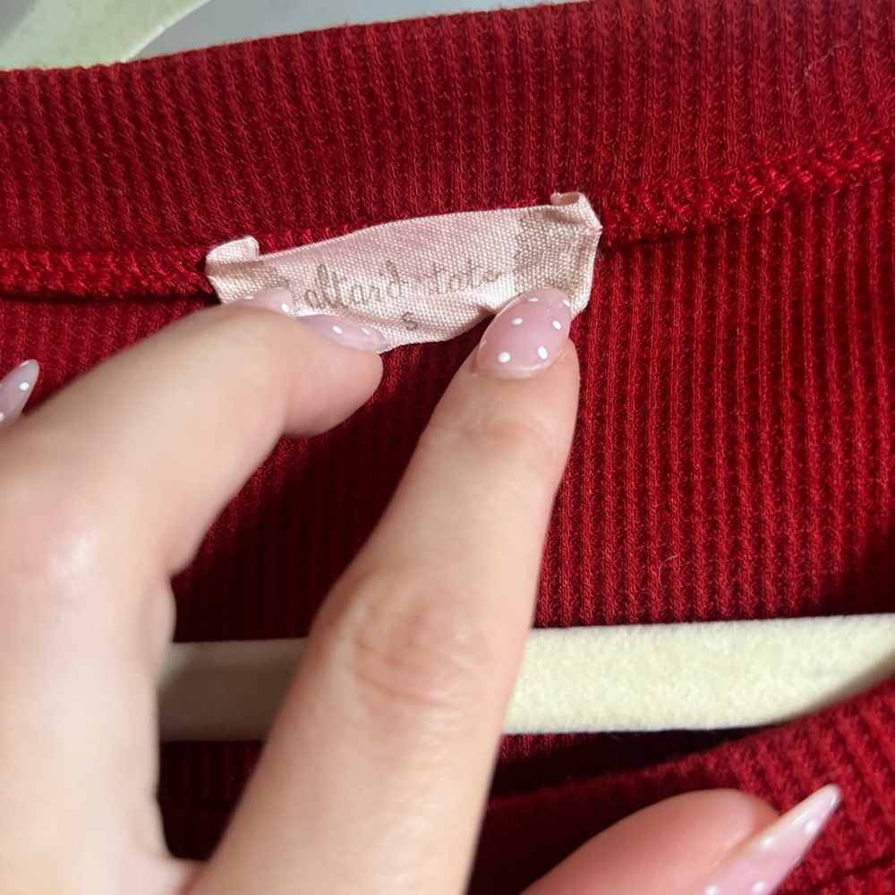 Altar'd State Crimson Ruffle Blouse - image 4